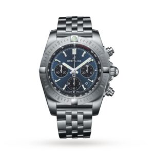 Replica Breitling Chronomat Men Automatic Blue Stainless Steel Watch AB0115101C1A1