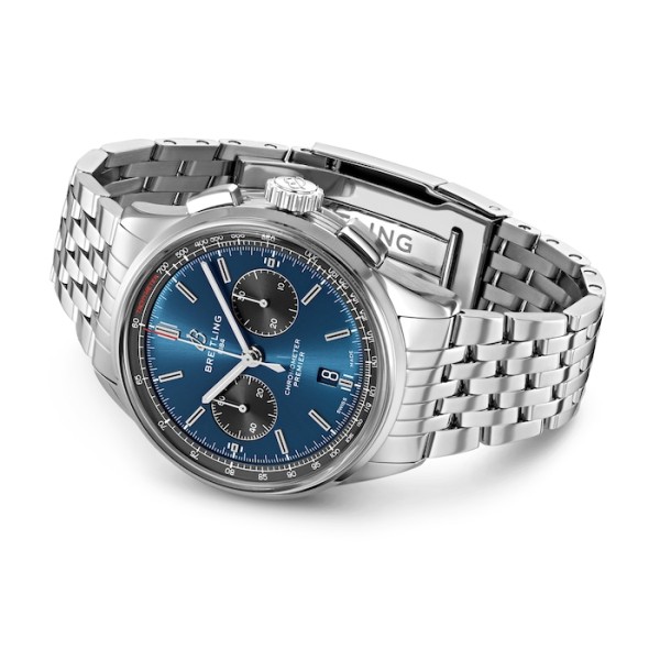 Replica Breitling Premier Men Automatic Blue Stainless Steel Watch AB0118A61C1A1 - Image 4