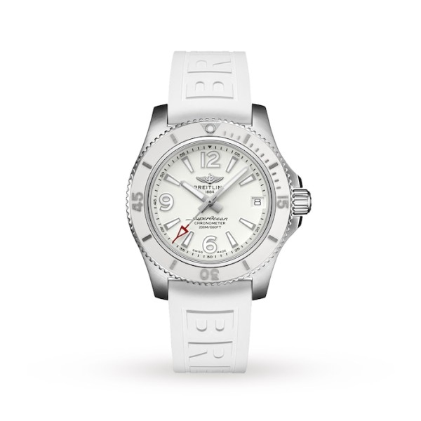 Replica Breitling Superocean Women Automatic White Rubber Watch A17316D21A1S1