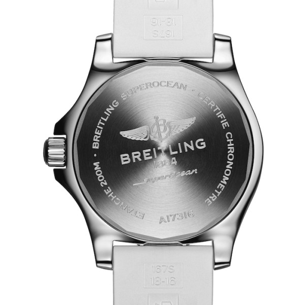 Replica Breitling Superocean Women Automatic White Rubber Watch A17316D21A1S1 - Image 2