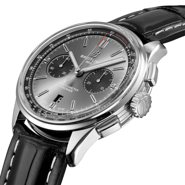 Replica Breitling Premier Men Automatic Grey Crocodile Watch AB0118221B1P1 - Image 4