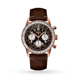 Replica Breitling Navitimer Men Automatic Brown Leather Watch RB0910371B1X1