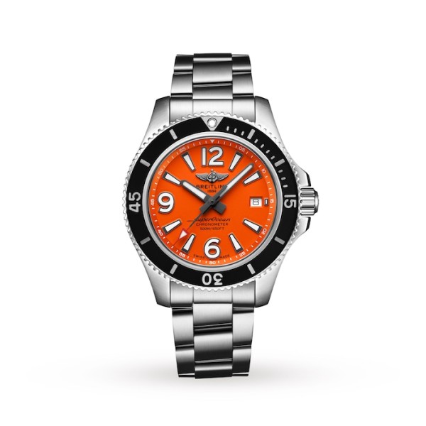 Replica Breitling Superocean Men Automatic Orange Stainless Steel Watch A17366D71O1A1