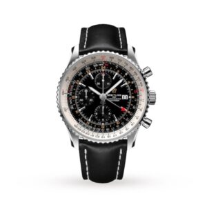 Replica Breitling Navitimer Men Automatic Black Leather Watch A24322121B2X1