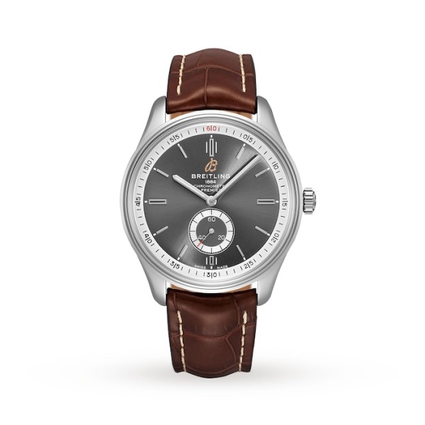 Replica Breitling Premier Men Automatic Grey Crocodile Watch A37340351B1P1