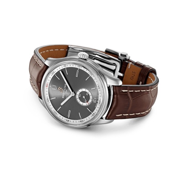 Replica Breitling Premier Men Automatic Grey Crocodile Watch A37340351B1P1 - Image 5