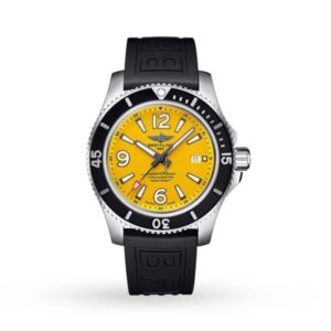 Replica Breitling Superocean Men Automatic Yellow Rubber Watch A17367021I1S2