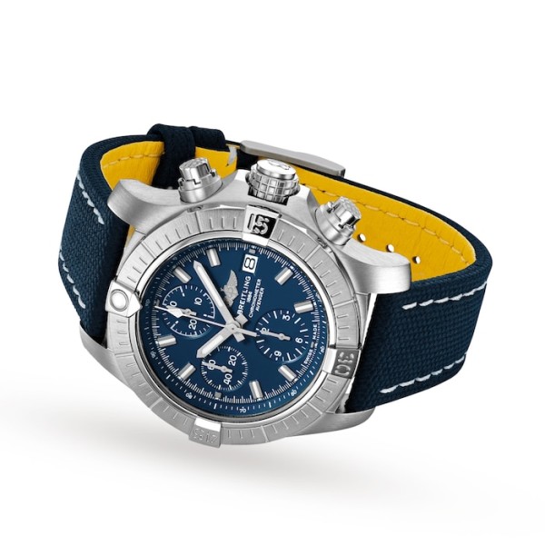 Replica Breitling Avenger Men Automatic Blue Leather Watch A13385101C1X2 - Image 5