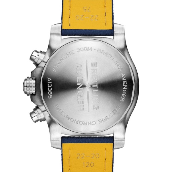 Replica Breitling Avenger Men Automatic Blue Leather Watch A13385101C1X2 - Image 2