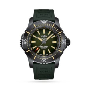 Replica Breitling Superocean Men Automatic Green Rubber Watch V17369241L1S2