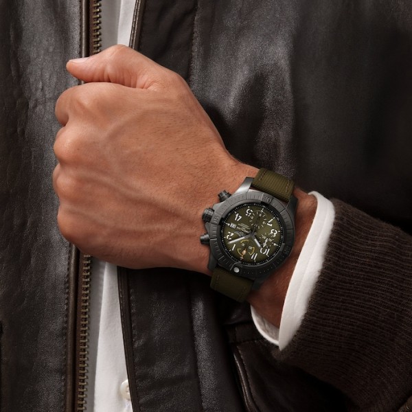 Replica Breitling Avenger Men Automatic Green Leather Watch V13317101L1X2 - Image 2