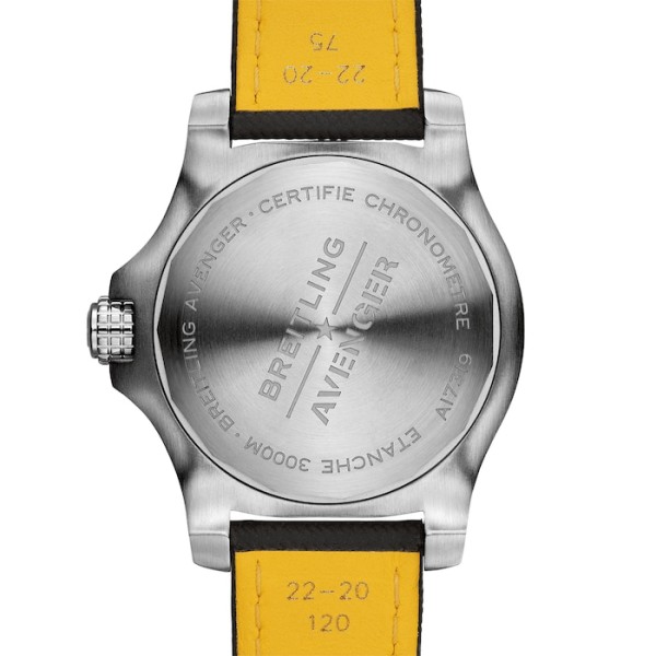 Replica Breitling Avenger Men Automatic Yellow Leather Watch A17319101I1X2 - Image 4