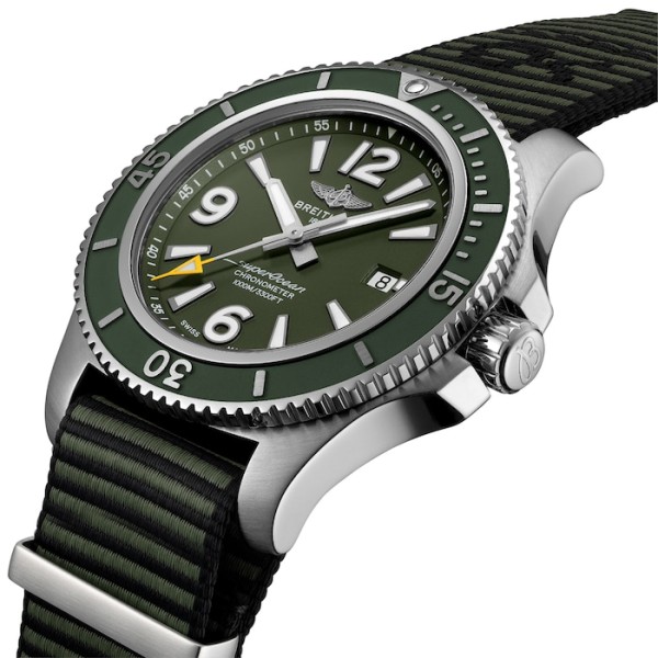 Replica Breitling Superocean Men Automatic Green Nylon Watch A17367A11L1W1 - Image 2