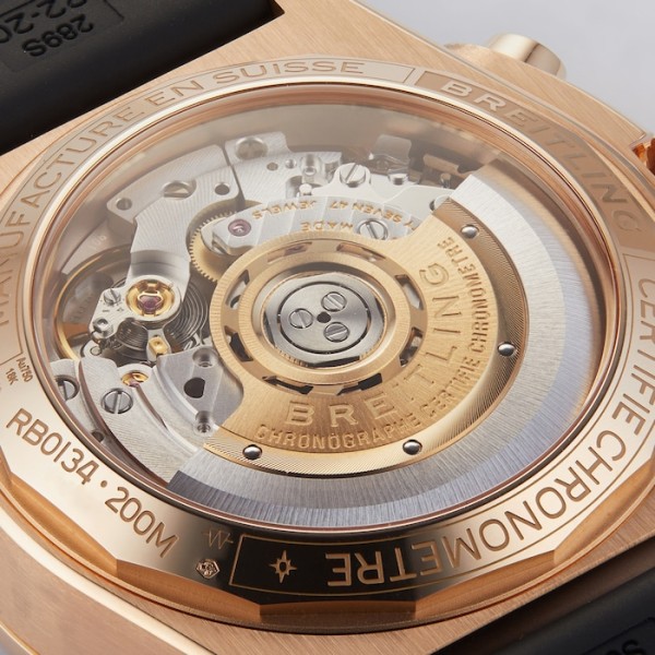 Replica Breitling Chronomat Men Automatic Grey Rubber Watch RB0134101B1S1 - Image 3