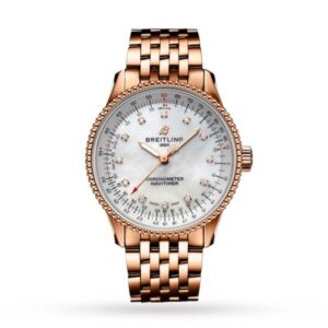 Replica Breitling Navitimer Women Automatic Mother of Pearl 18ct Rose Gold Watch R17395211A1R1