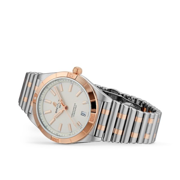 Replica Breitling Chronomat Women Automatic Silver Stainless Steel & 18ct Rose Gold Watch U10380101A1U1 - Image 3