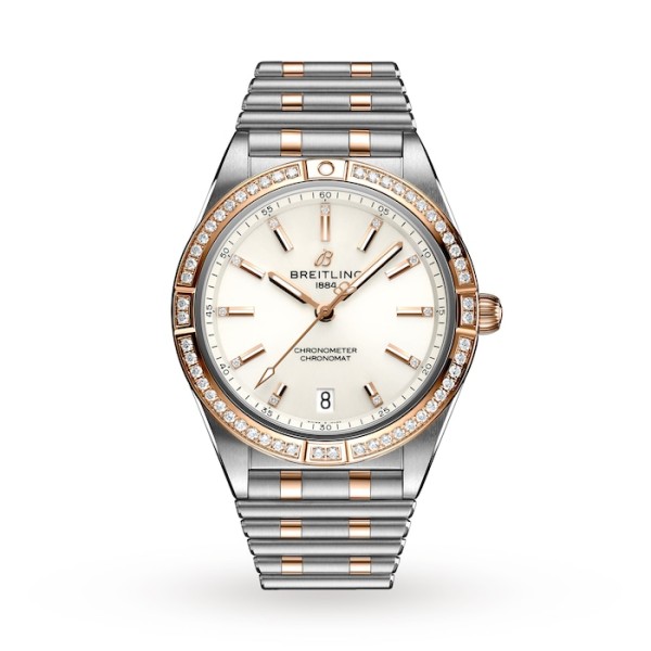 Replica Breitling Chronomat Women Automatic Silver Stainless Steel & 18ct Rose Gold Watch U10380591A1U1