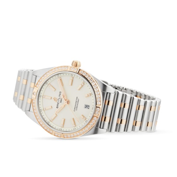 Replica Breitling Chronomat Women Automatic Silver Stainless Steel & 18ct Rose Gold Watch U10380591A1U1 - Image 3