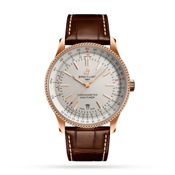 Replica Breitling Navitimer Men Automatic Silver Alligator Watch R17326211G1P1