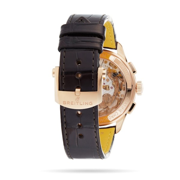 Replica Breitling Premier Men Silver Alligator Watch RB0930371G1P1 - Image 3