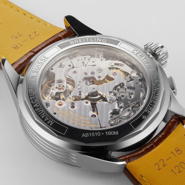 Replica Breitling Premier Men Blue Alligator Watch AB1510171C1P1 - Image 4