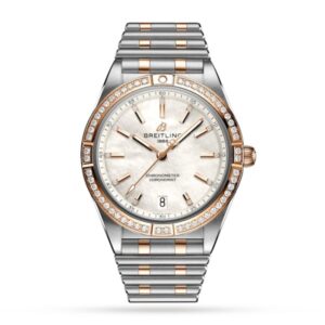 Replica Breitling Chronomat Women Automatic Mother of Pearl Stainless Steel & 18ct Rose Gold Watch U10380591A2U1