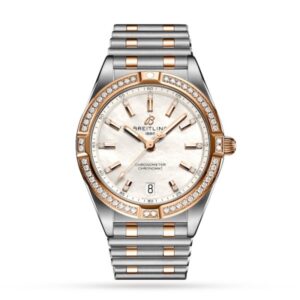 Replica Breitling Chronomat Women Automatic Mother of Pearl Stainless Steel & 18ct Rose Gold Watch U77310591A2U1