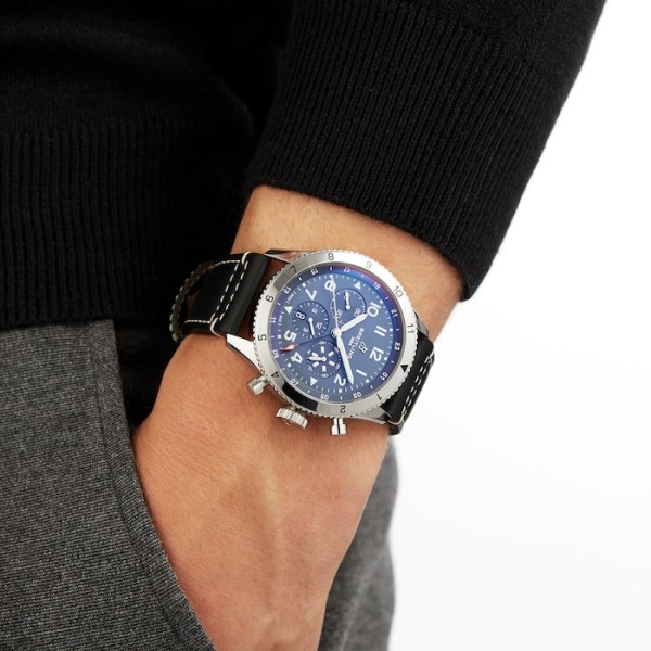 Replica Breitling Breitling Aviator 8 Men Automatic Blue Leather Watch AB04451A1C1X1 - Image 3