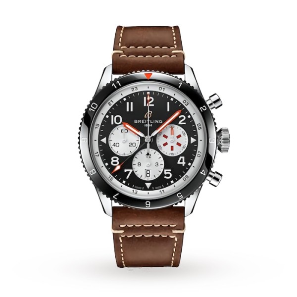 Replica Breitling Breitling Aviator 8 Men Automatic Black Leather Watch YB04451A1B1X1