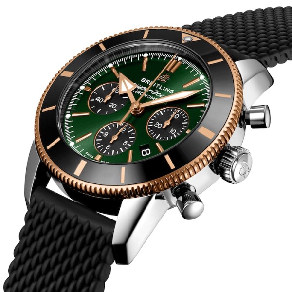 Replica Breitling Superocean Men Automatic Green Rubber Watch UB01622A1L1S1 - Image 3