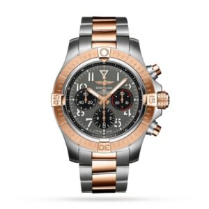 Replica Breitling Avenger Men Automatic Grey Stainless Steel & 18K Red Gold Watch UB01821A1B1U1