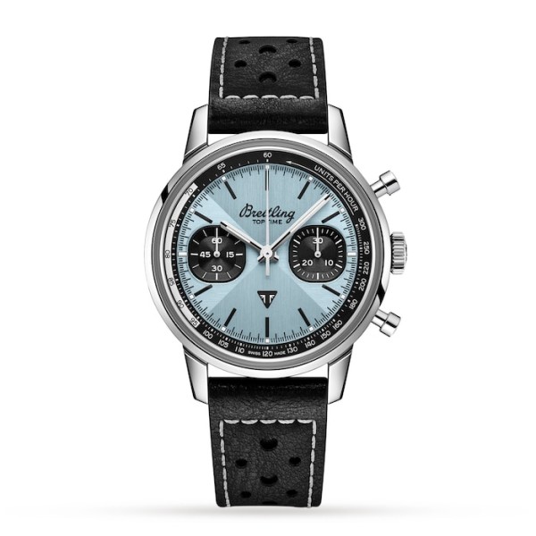 Replica Breitling Top Time Men Automatic Blue Leather Watch A23311121C1X1