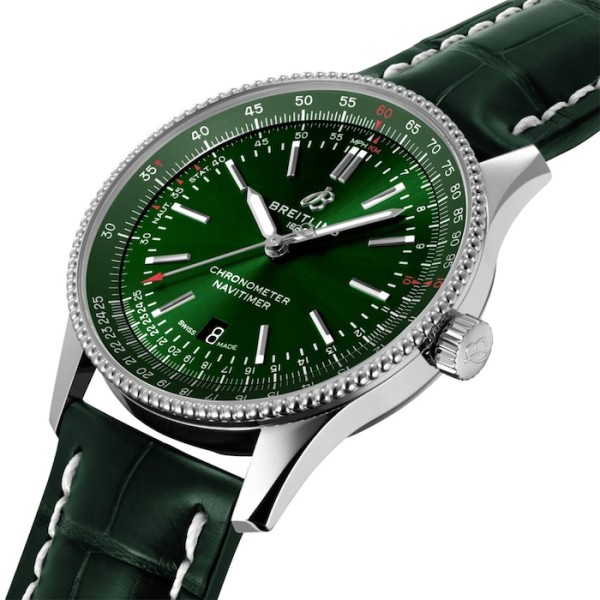 Replica Breitling Navitimer Men Automatic Green Alligator Watch A17326361L1P2 - Image 3