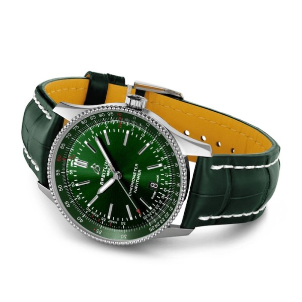 Replica Breitling Navitimer Men Automatic Green Alligator Watch A17326361L1P2 - Image 2