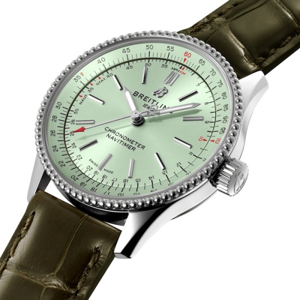 Replica Breitling Navitimer Women Automatic Green Alligator Watch A17395361L1P2 - Image 4