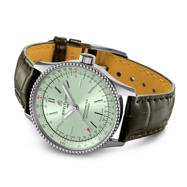 Replica Breitling Navitimer Women Automatic Green Alligator Watch A17395361L1P2 - Image 3