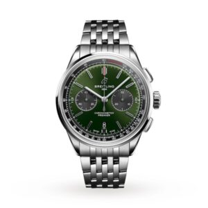 Replica Breitling Premier Men Automatic Green Stainless Steel Watch AB0118221L1A1