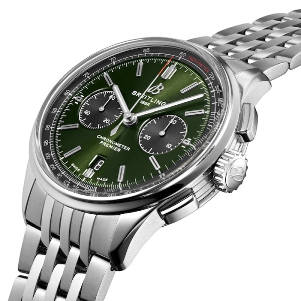 Replica Breitling Premier Men Automatic Green Stainless Steel Watch AB0118221L1A1 - Image 3
