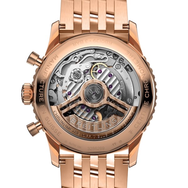 Replica Breitling Navitimer Men Automatic Silver 18ct Rose Gold Watch RB0139211G1R1 - Image 4
