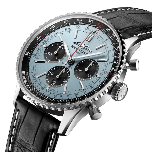 Replica Breitling Navitimer Men Automatic Blue Alligator Watch AB0138241C1P1 - Image 2