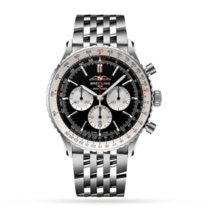 Replica Breitling Navitimer Men Automatic Black Stainless Steel Watch AB0137211B1A1