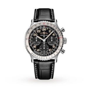 Replica Breitling Navitimer Men Automatic Black Crocodile Watch PB02301A1B1P1