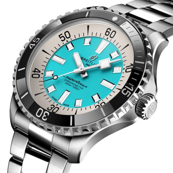 Replica Breitling Superocean Men Automatic Turquoise Stainless Steel Watch A17376211L2A1 - Image 3