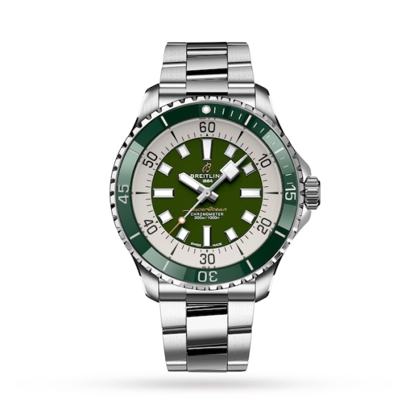 Replica Breitling Superocean Men Automatic Green Stainless Steel Watch A17376A31L1A1