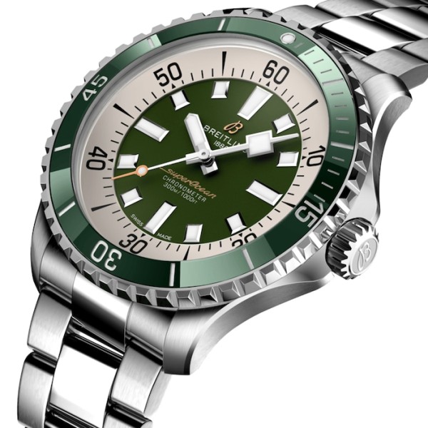Replica Breitling Superocean Men Automatic Green Stainless Steel Watch A17376A31L1A1 - Image 3