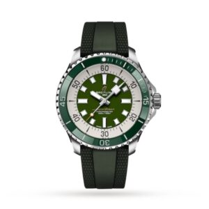 Replica Breitling Superocean Men Automatic Green Rubber Watch A17376A31L1S1