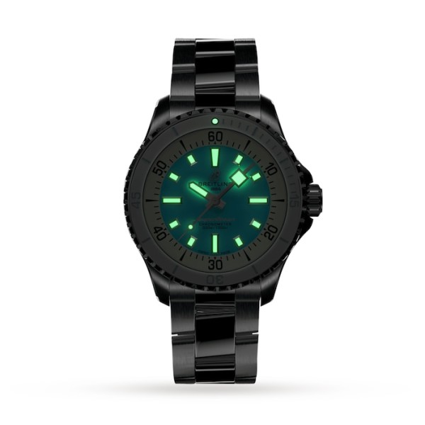 Replica Breitling Superocean Unisex Automatic Turquoise Stainless Steel Watch A17377211C1A1 - Image 4