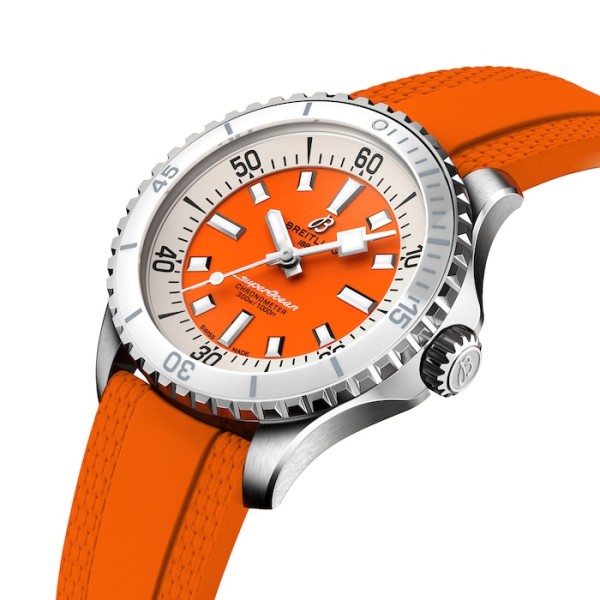 Replica Breitling Superocean Unisex Automatic Orange Rubber Watch A17377211O1S1 - Image 2