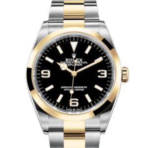 Replica Rolex Explorer Oyster 36 mm Oystersteel and yellow gold 124273