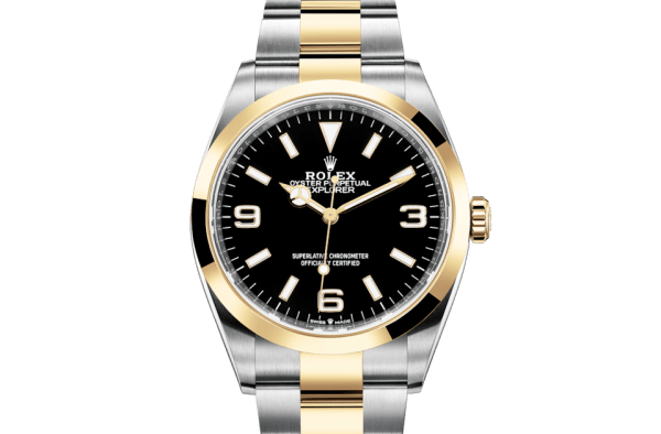 Replica Rolex Explorer Oyster 36 mm Oystersteel and yellow gold 124273